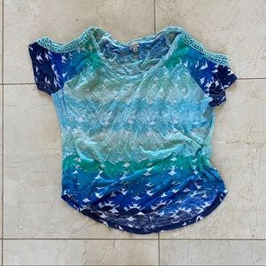 Chip & Pepper Tie Dye Shirt Sz Medium Knit Sleeves